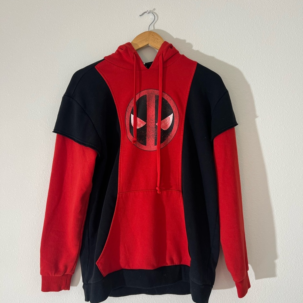 Red and Black Graphic Spiderverse Hoodie